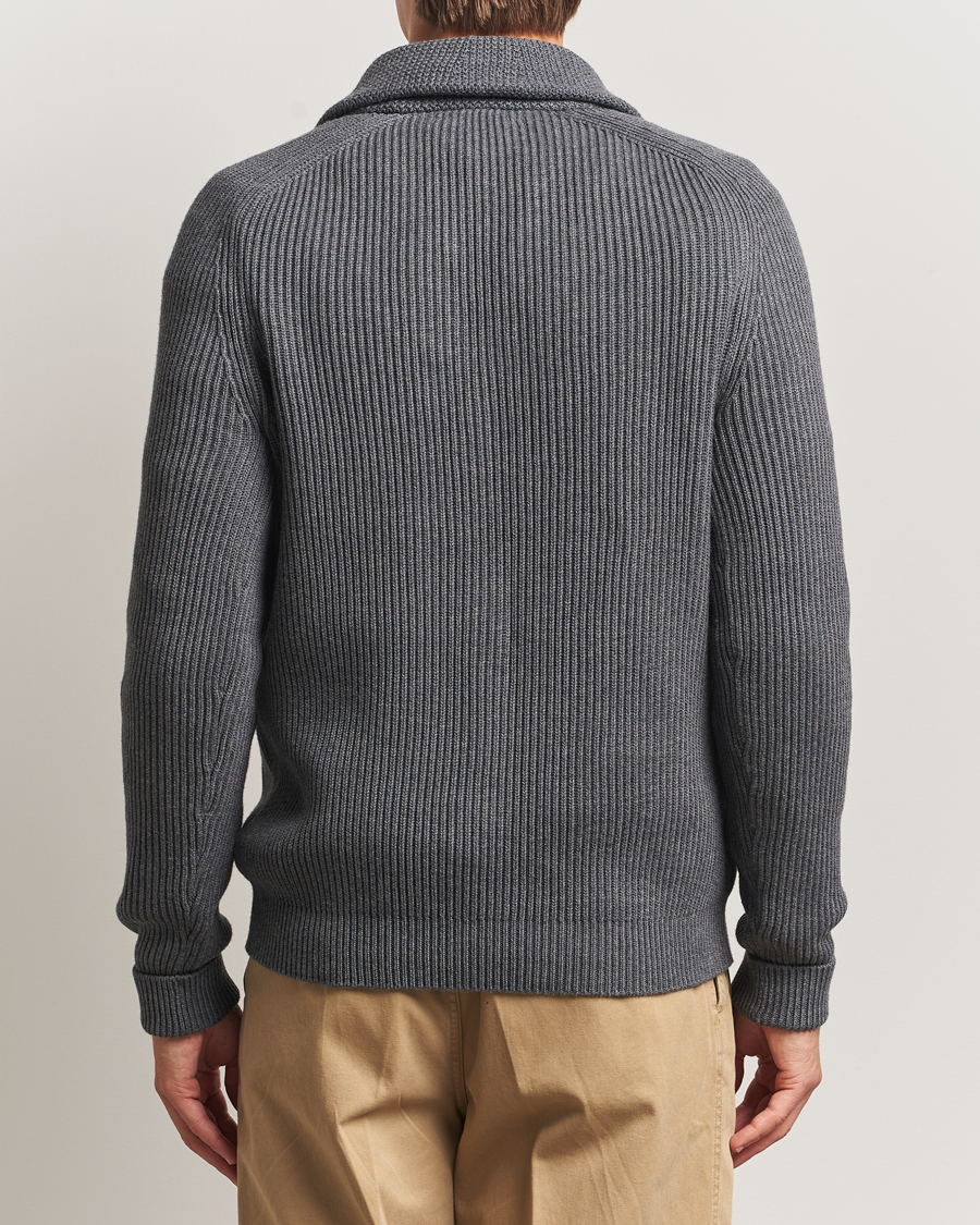 Hombres | Jerséis y prendas de punto | Morris | Brayden Shawl Cardigan Grey