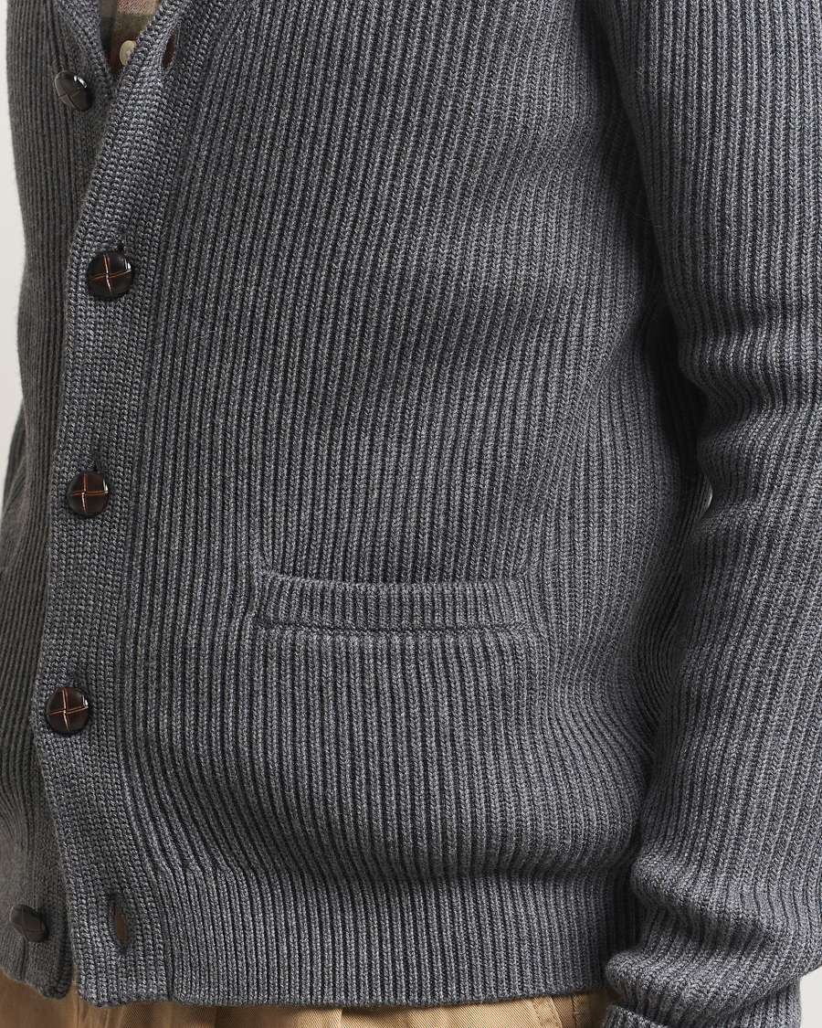 Hombres | Jerséis y prendas de punto | Morris | Brayden Shawl Cardigan Grey