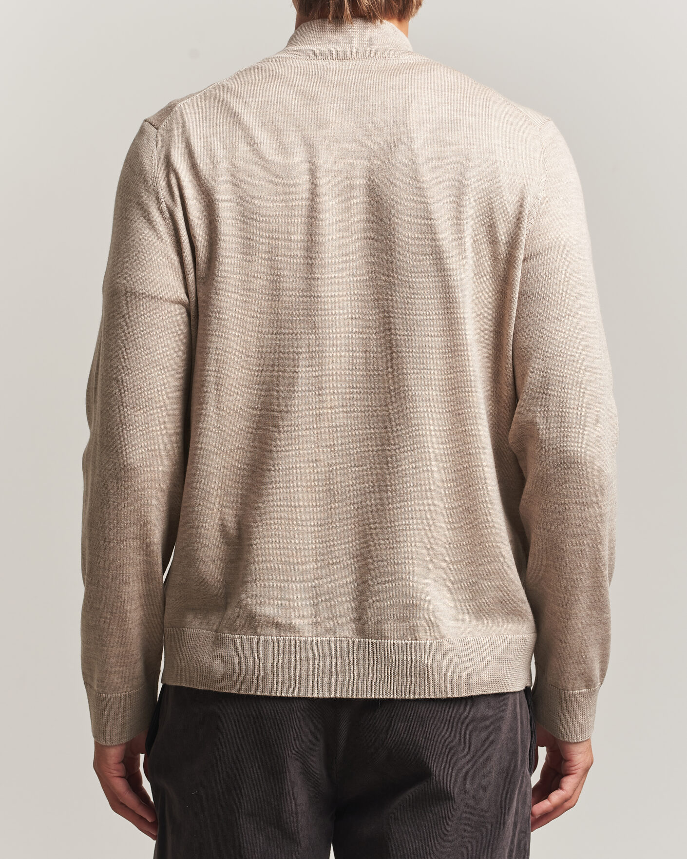 Hombres | Jerséis y prendas de punto | Morris | Merino Full Zip Cardigan Khaki
