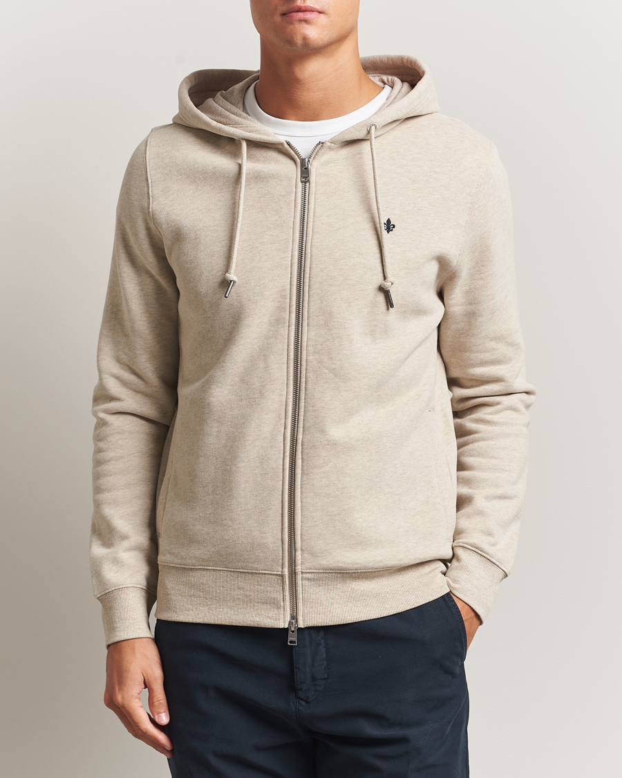 Hombres | Jerséis y prendas de punto | Morris | Brandon Lily Full Zip Hoodie Khaki