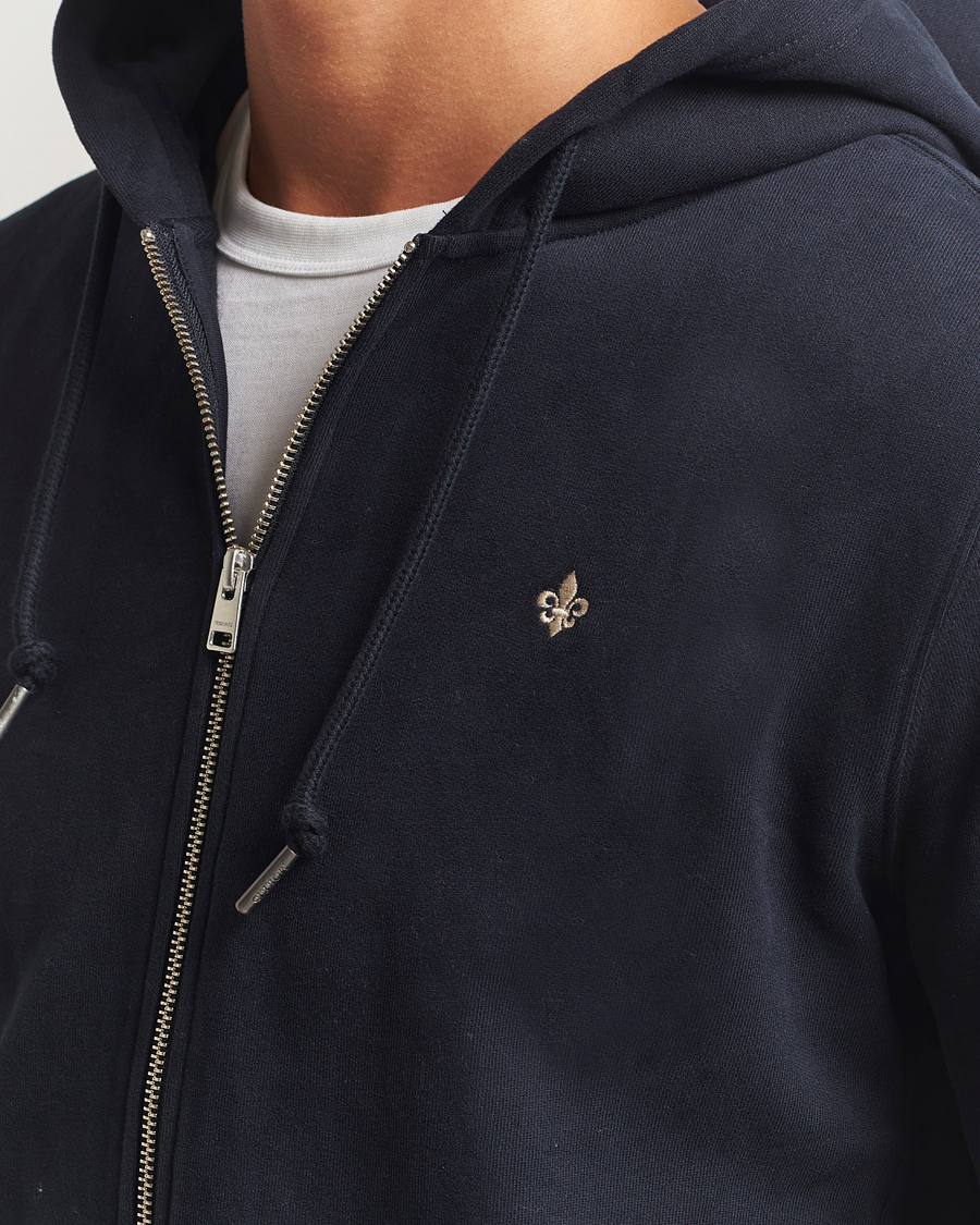 Hombres | Jerséis y prendas de punto | Morris | Brandon Lily Full Zip Hoodie Old Blue