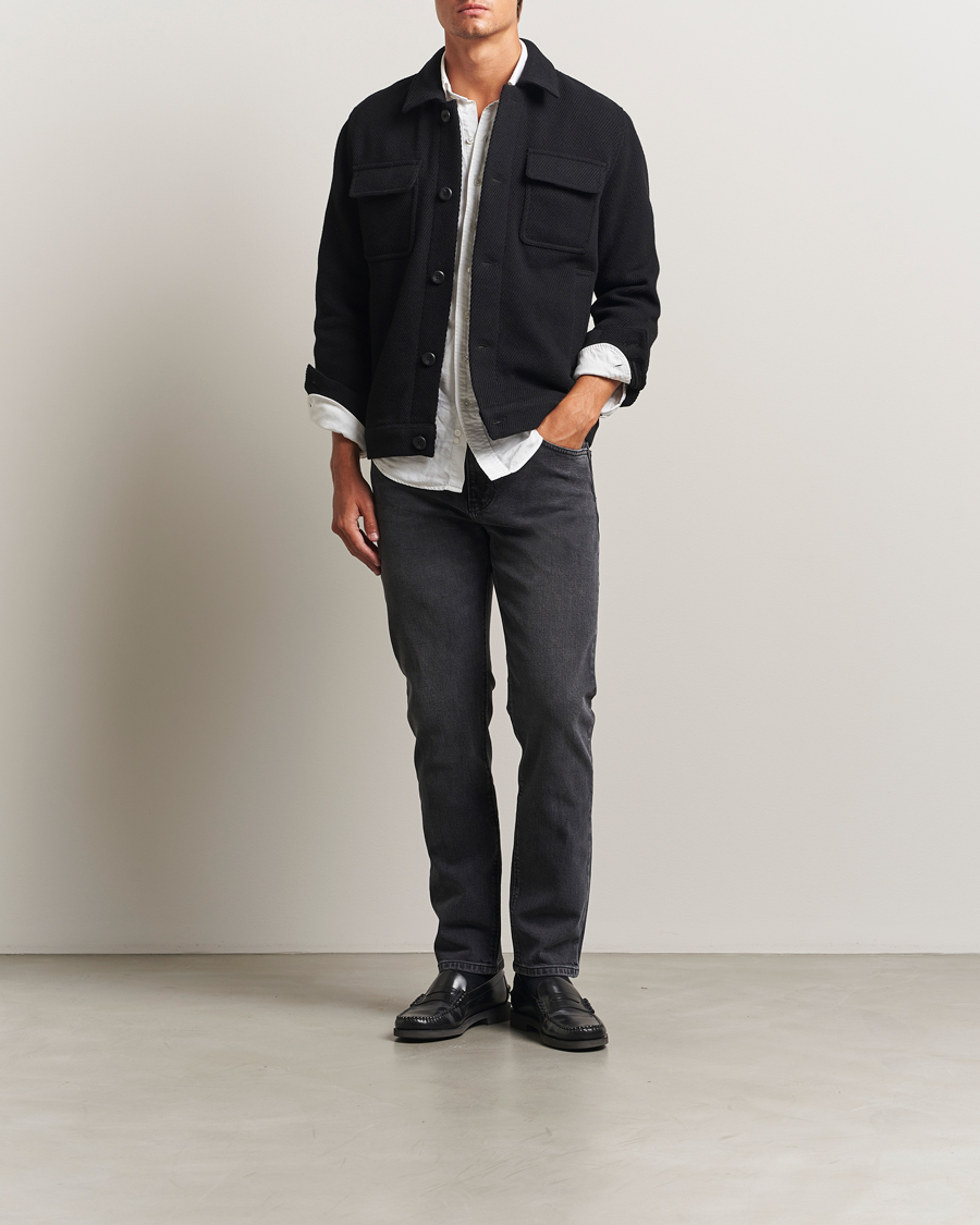 Hombres | Pantalones | Jeanerica | TM005 Tapered Jeans Black Overdye