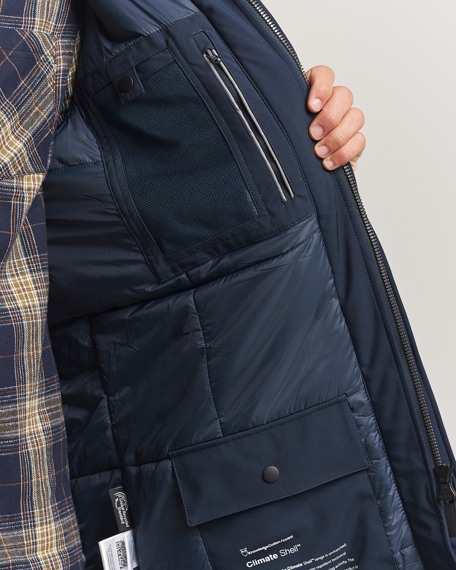 Hombres | Abrigos y chaquetas | KnowledgeCotton Apparel | Climateshell Padded Jacket Navy
