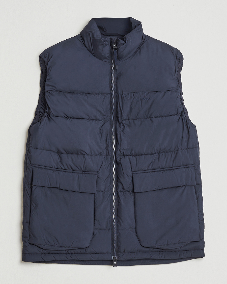 Hombres | Chalecos | KnowledgeCotton Apparel | Puffer Vest Night Sky