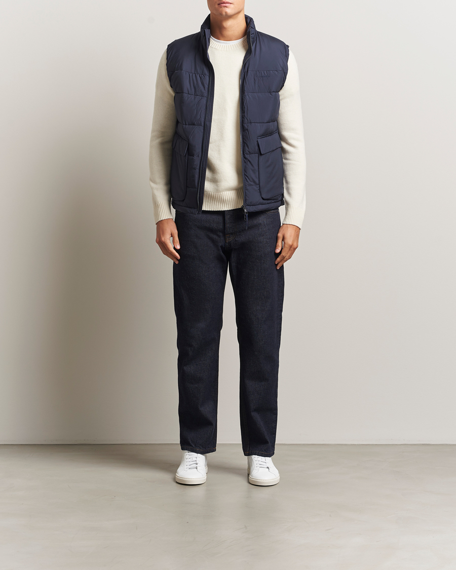 Hombres | Chalecos | KnowledgeCotton Apparel | Puffer Vest Night Sky