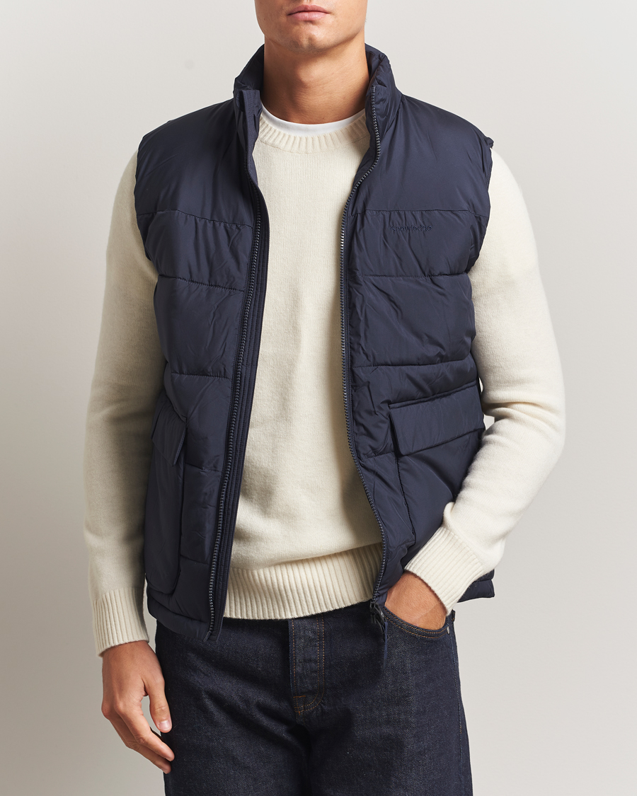 Hombres | Chalecos | KnowledgeCotton Apparel | Puffer Vest Night Sky