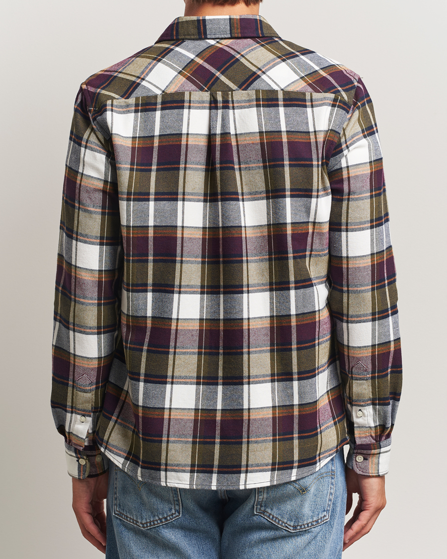 Hombres | Camisas | KnowledgeCotton Apparel | Cotton Checked Flannel Shirt Green