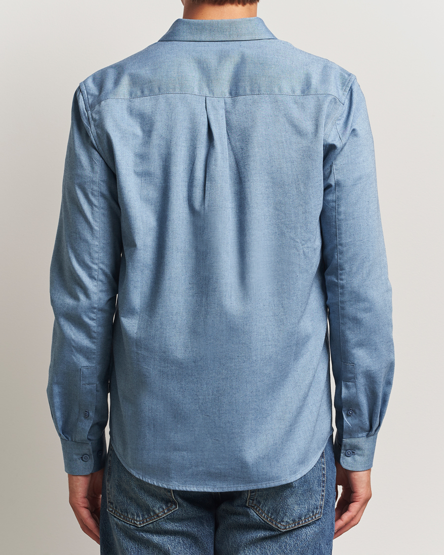 Hombres | Camisas | KnowledgeCotton Apparel | Regular Fit Melange Flannel Shirt Denim