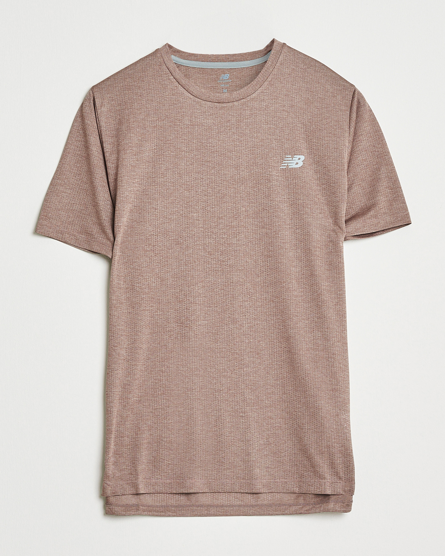 Hombres | Camisetas | New Balance Running | Athletics Short Sleeve T-Shirt Earth Shadow Heather