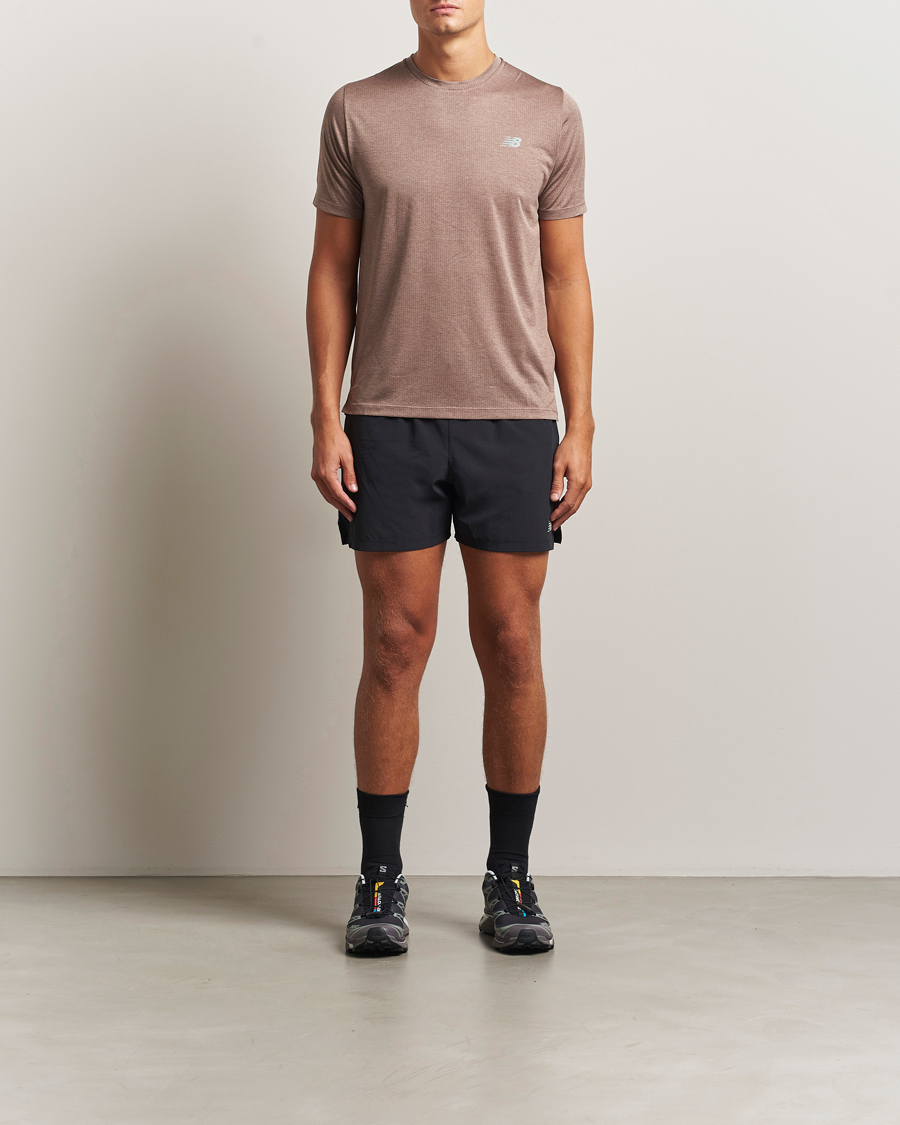 Hombres | Camisetas | New Balance Running | Athletics Short Sleeve T-Shirt Earth Shadow Heather