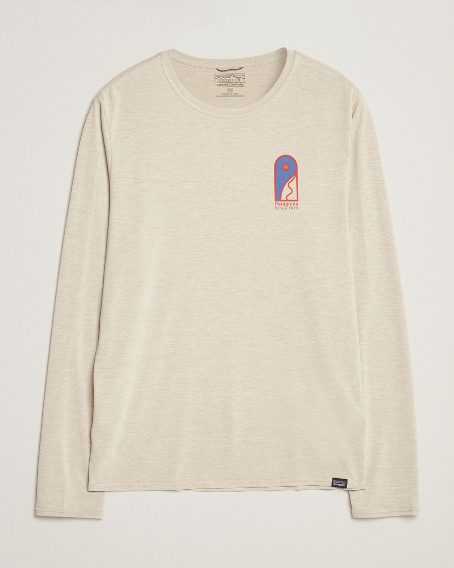 Hombres | Camisetas | Patagonia | Cap Cool Daily Graphic Long Sleeve T-Shirt Pumice X-Dye