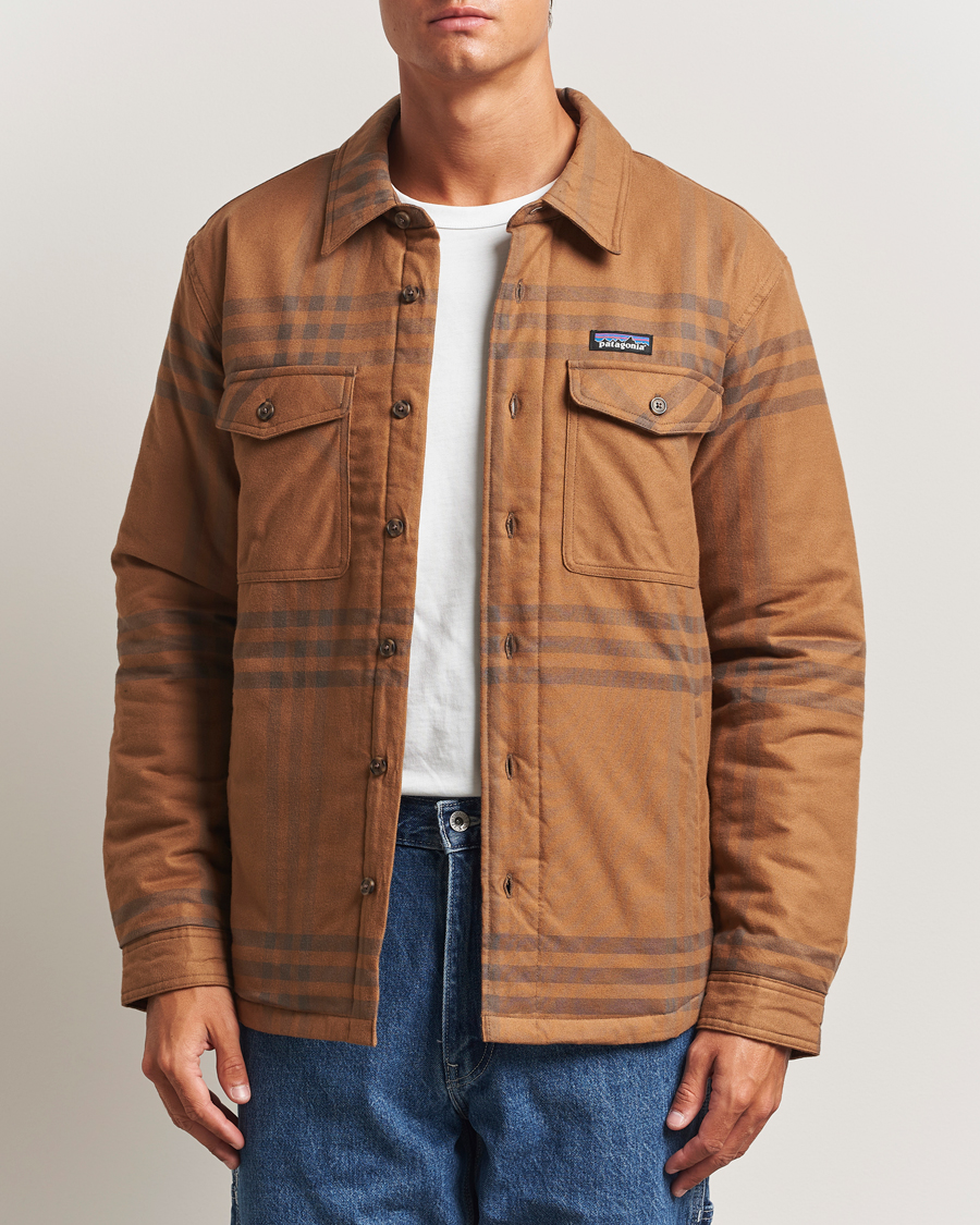 Hombres | Camisas | Patagonia | Lightweigt Insulated Fjord Flannel Shirt Deer Brown