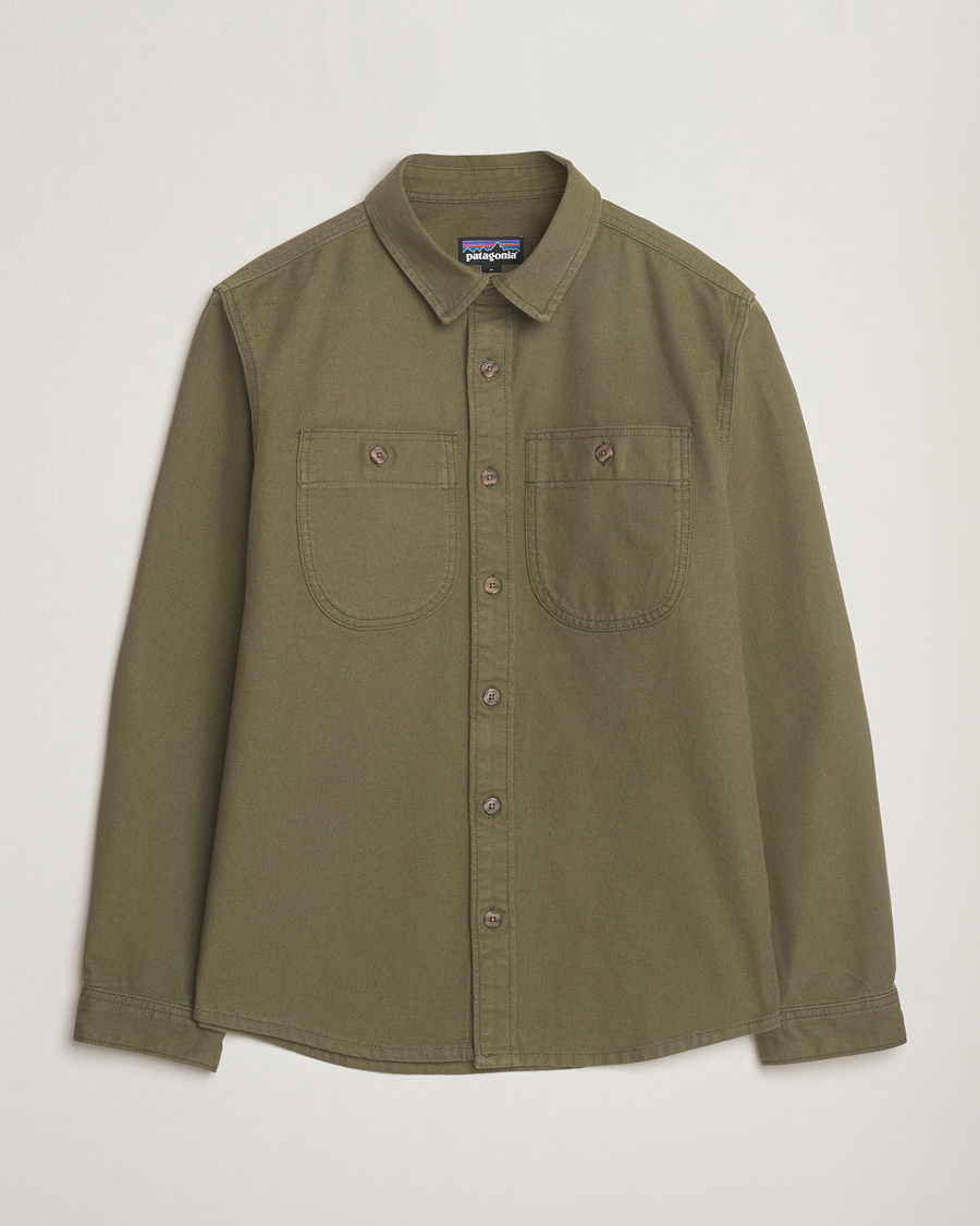 Hombres | Camisas | Patagonia | Point Reyes Canvas Shirt Basin Green