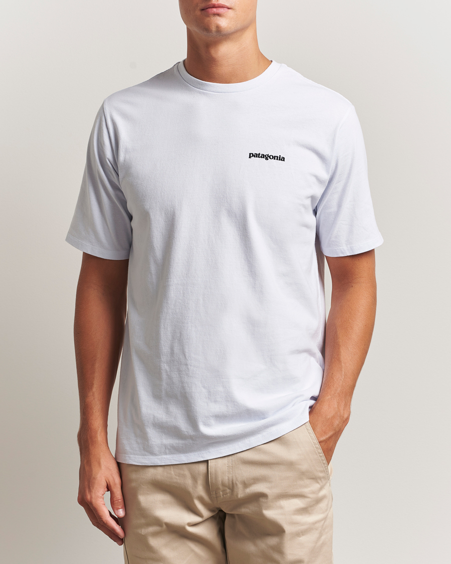 Hombres | Camisetas | Patagonia | P-6 Logo T-Shirt White
