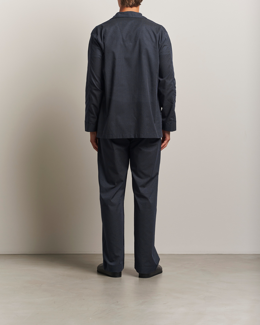 Hombres | Pijamas y batas | Derek Rose | Printed Cotton Pyjama Set Navy