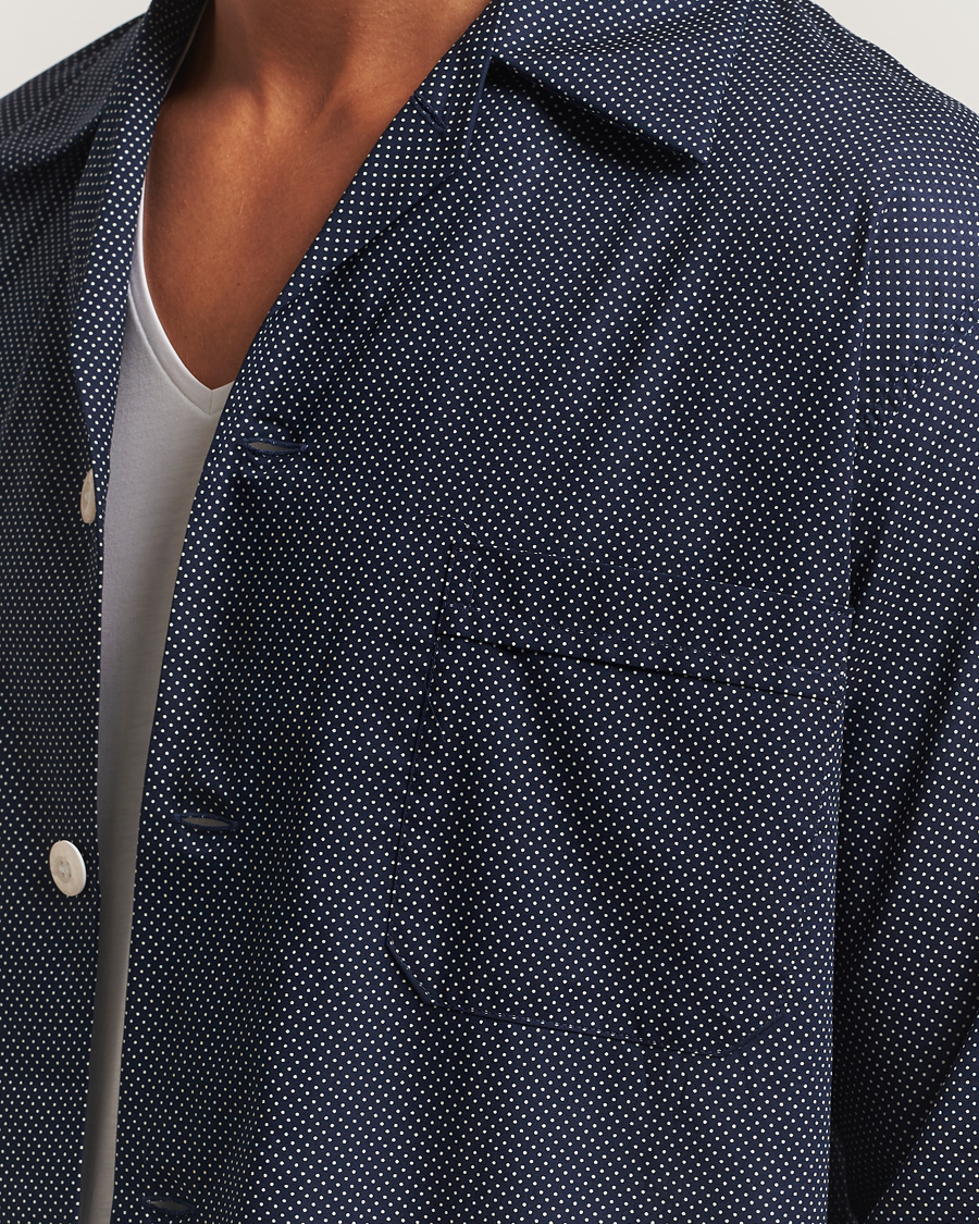Hombres | Pijamas y batas | Derek Rose | Printed Cotton Pyjama Set Navy