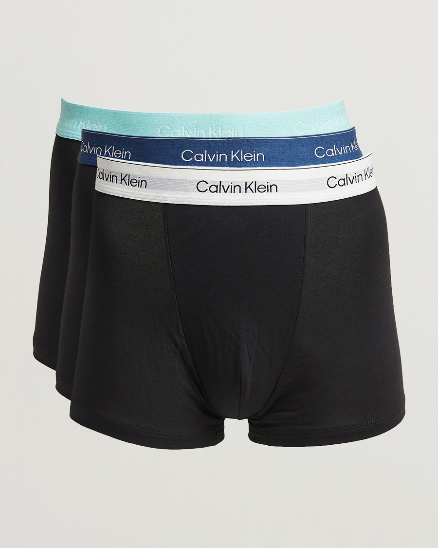 Hombres | Ropa interior y calcetines | Calvin Klein | 3-Pack Icon Cotton Stretch Relaxed Trunk Black