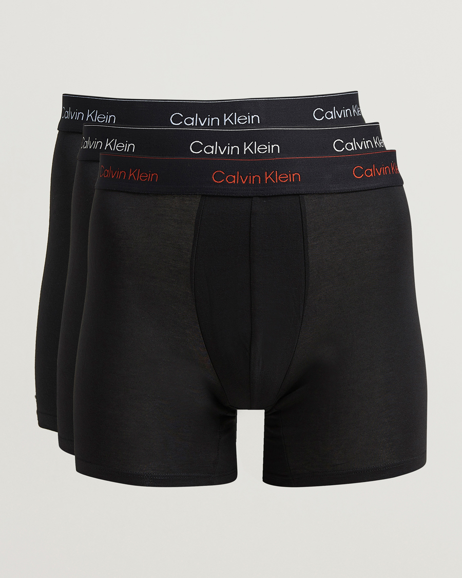 Hombres | Ropa interior y calcetines | Calvin Klein | 3-Pack Icon Cotton Stretch Boxer Brief Black