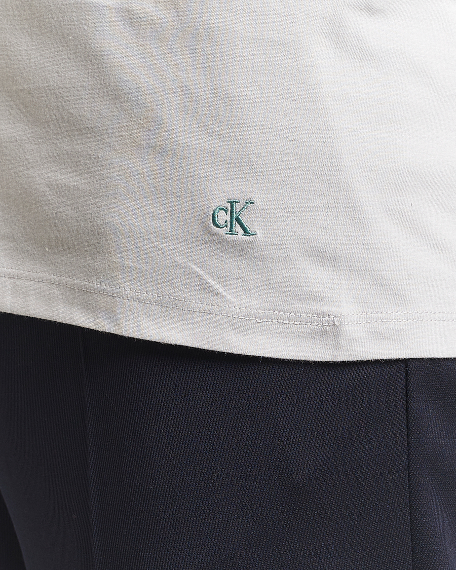 Hombres | Camisetas | Calvin Klein | 3-Pack Cotton Crew Neck T-Shirt Blue/Grey/Green