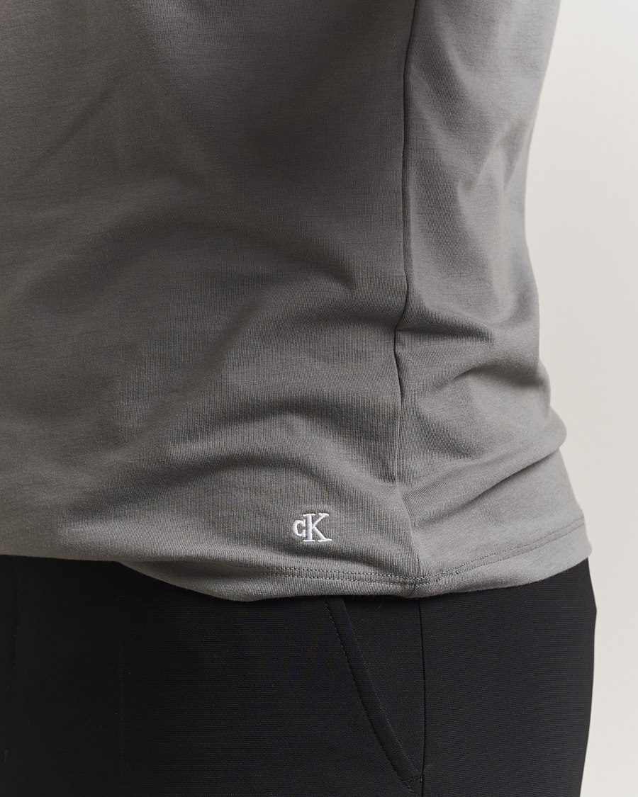 Hombres | Camisetas | Calvin Klein | 3-Pack Cotton Stretch Crew Neck T-Shirt Grey/White/Blue