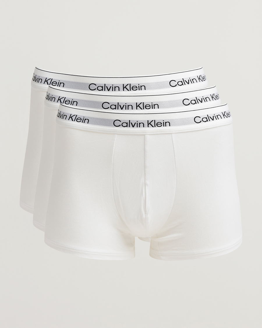 Hombres | Ropa interior y calcetines | Calvin Klein | 3-Pack Icon Cotton Stretch Trunk White