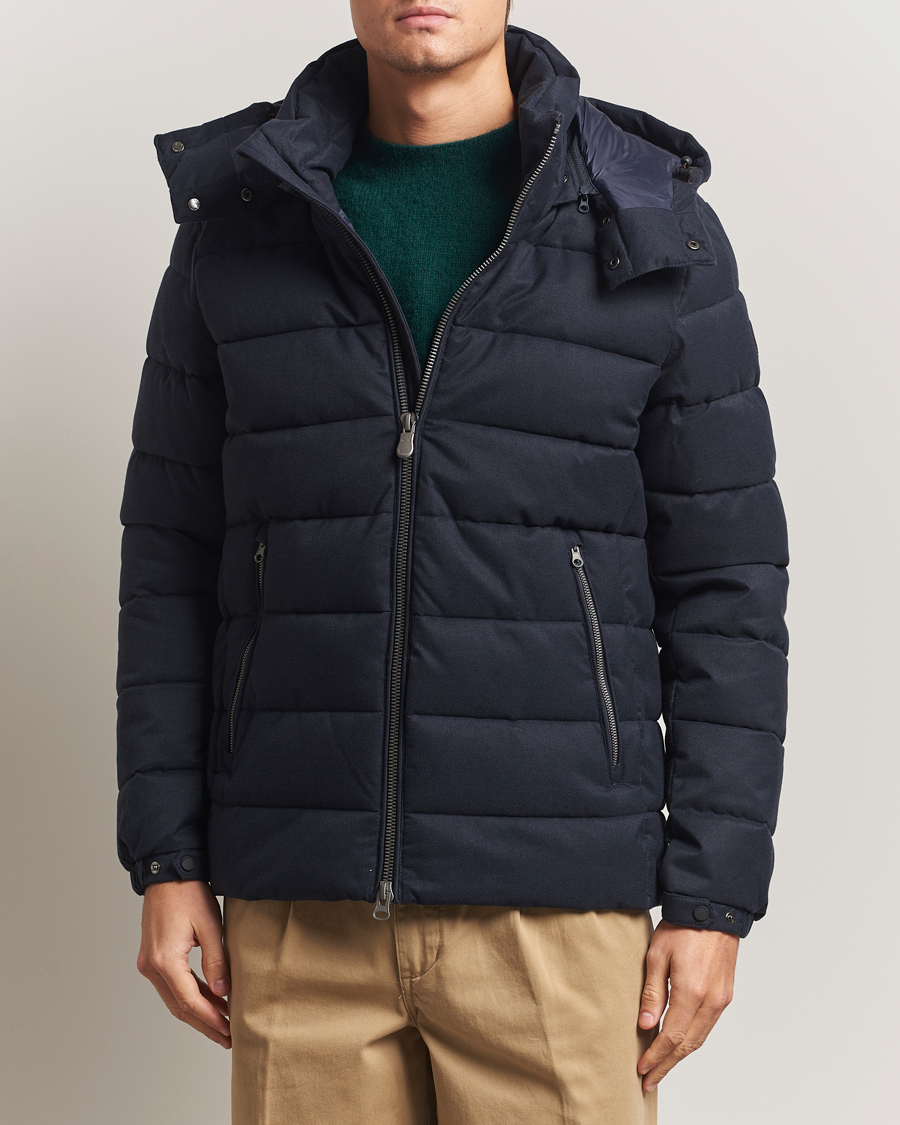 Hombres | Abrigos y chaquetas | Save The Duck | Constantin Padded Flannel Jacket Navy Blue Melange