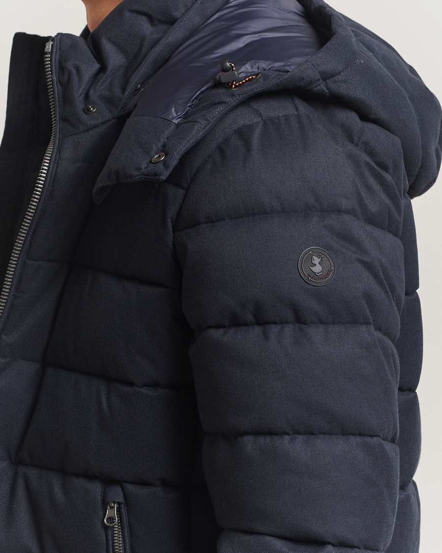 Hombres | Abrigos y chaquetas | Save The Duck | Constantin Padded Flannel Jacket Navy Blue Melange