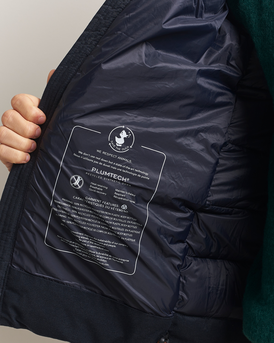 Hombres | Abrigos y chaquetas | Save The Duck | Constantin Padded Flannel Jacket Navy Blue Melange