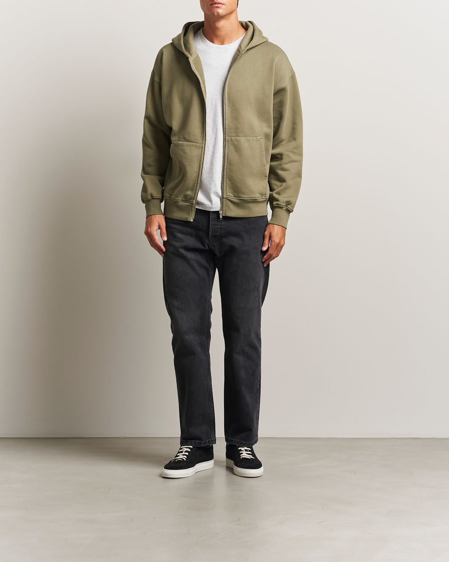 Hombres | Jerséis y prendas de punto | Colorful Standard | Classic Organic Full Zip Hoodie Dusty Olive