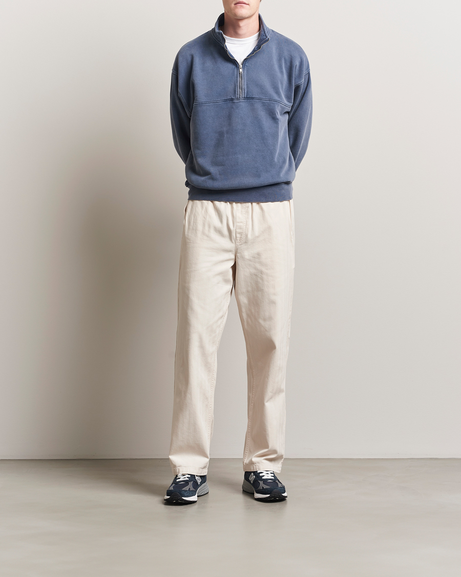 Hombres | Jerséis y prendas de punto | Colorful Standard | Classic Organic Half-Zip Neptune Blue
