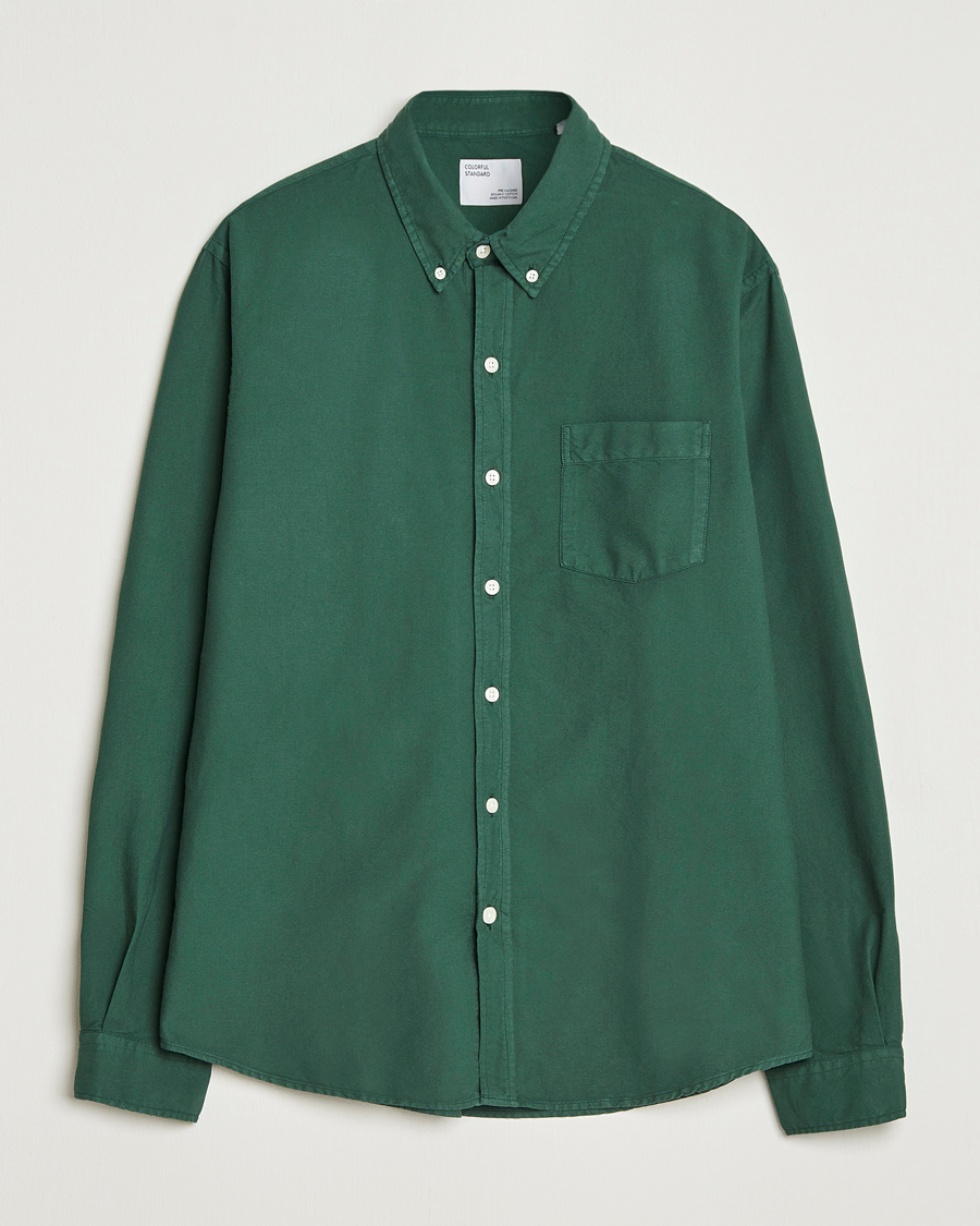 Hombres | Camisas | Colorful Standard | Classic Organic Oxford Button Down Shirt Emerald Green