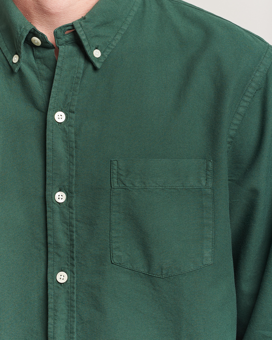Hombres | Camisas | Colorful Standard | Classic Organic Oxford Button Down Shirt Emerald Green