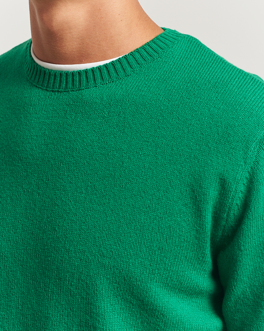 Hombres | Jerséis y prendas de punto | Colorful Standard | Classic Merino Wool Crew Neck Kelly Green