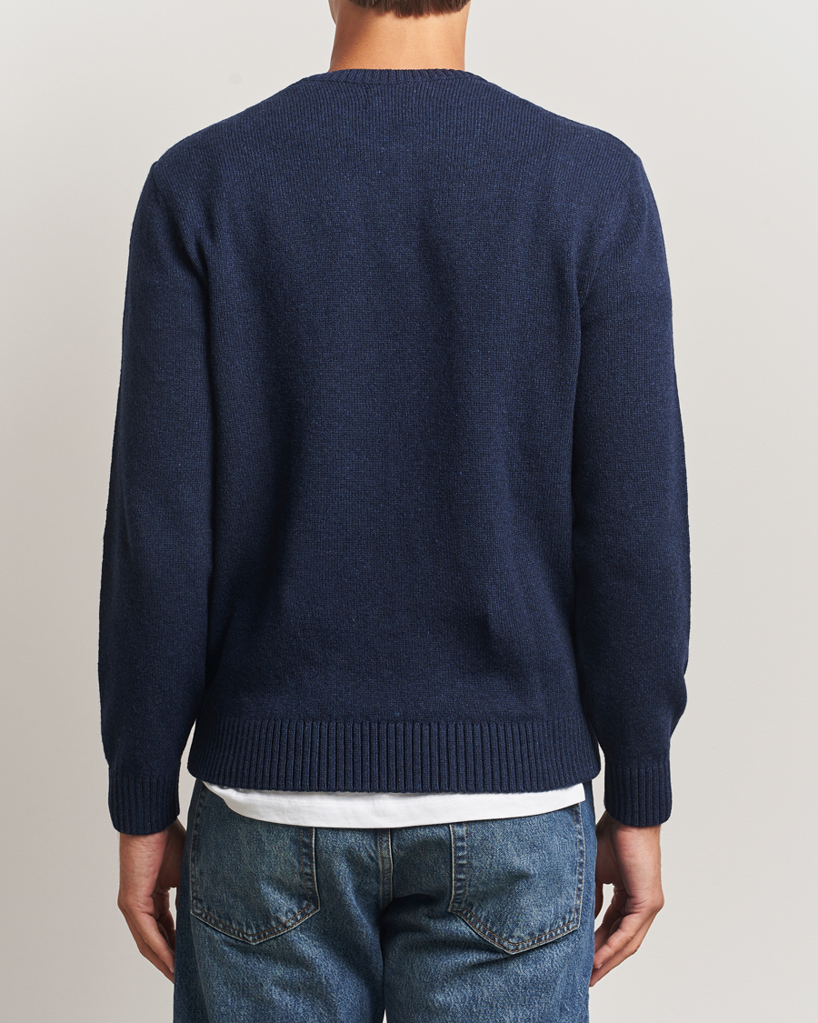 Hombres | Jerséis y prendas de punto | Colorful Standard | Classic Merino Wool Crew Neck Marine Blue