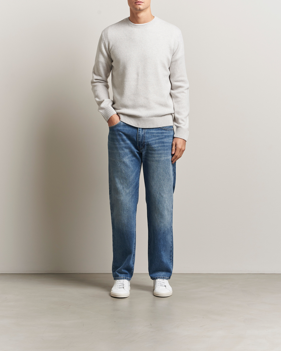 Hombres | Jerséis y prendas de punto | Colorful Standard | Classic Merino Wool Crew Neck Snow Melange