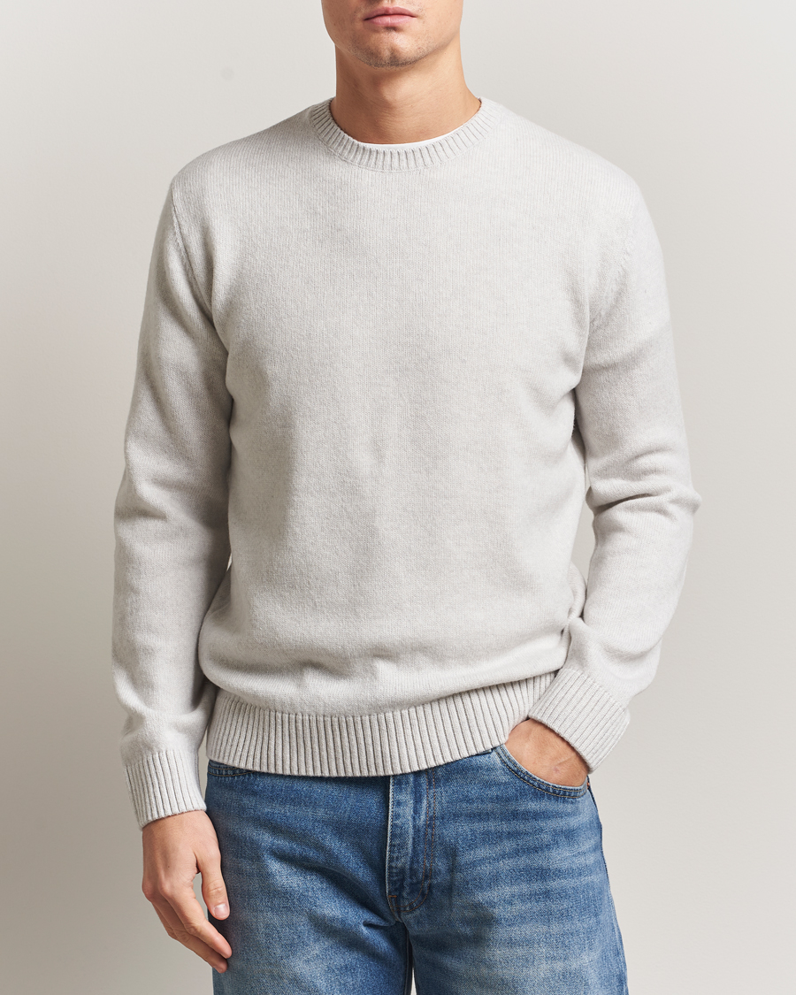 Hombres | Jerséis y prendas de punto | Colorful Standard | Classic Merino Wool Crew Neck Snow Melange