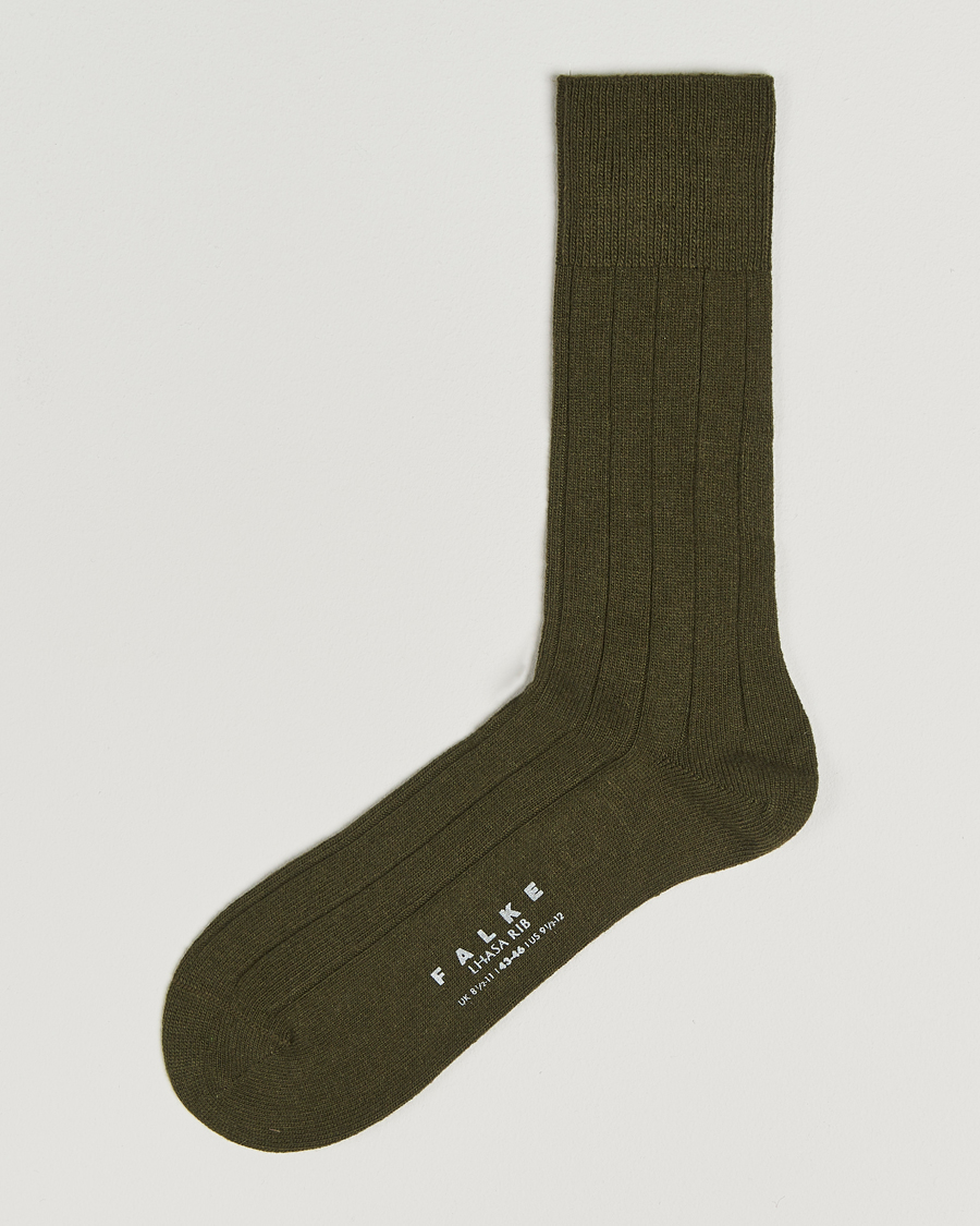 Hombres | Ropa interior y calcetines | Falke | Lhasa Cashmere Socks Artichoke Green