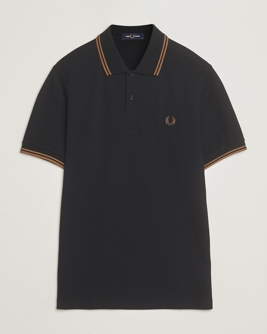 Hombres | Polos | Fred Perry | Twin Tipped Polo Shirt Black