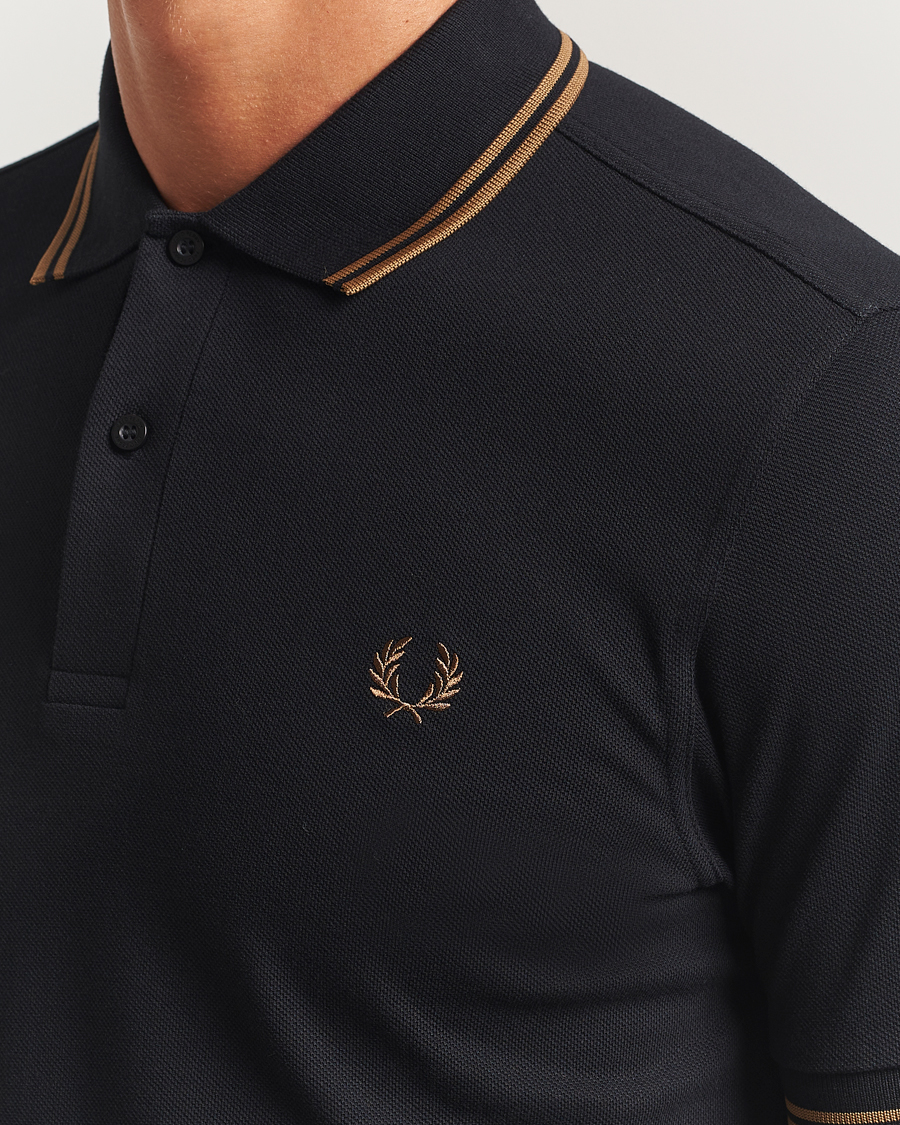 Hombres | Polos | Fred Perry | Twin Tipped Polo Shirt Black