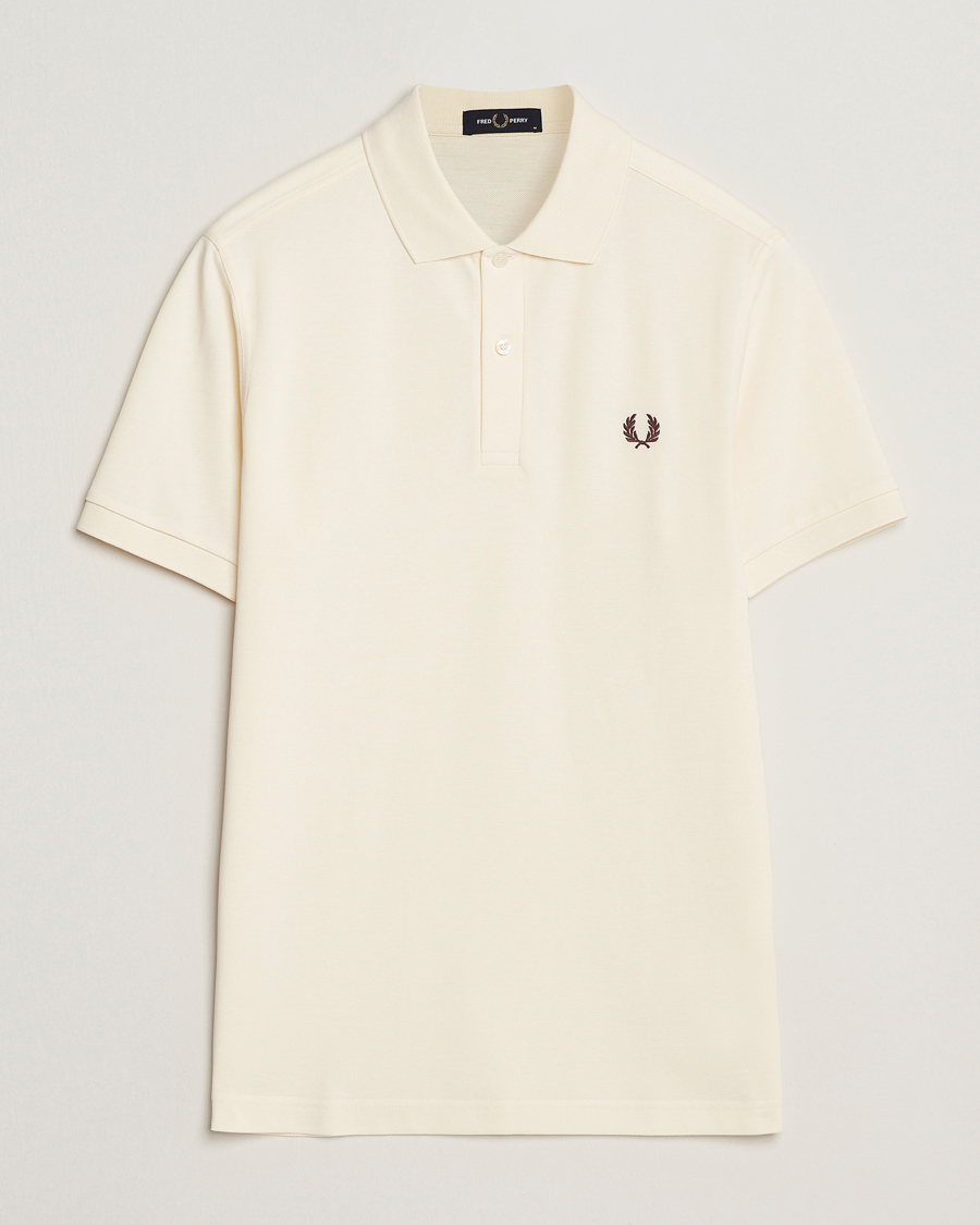 Hombres | Polos | Fred Perry | Plain Polo Shirt Ecru