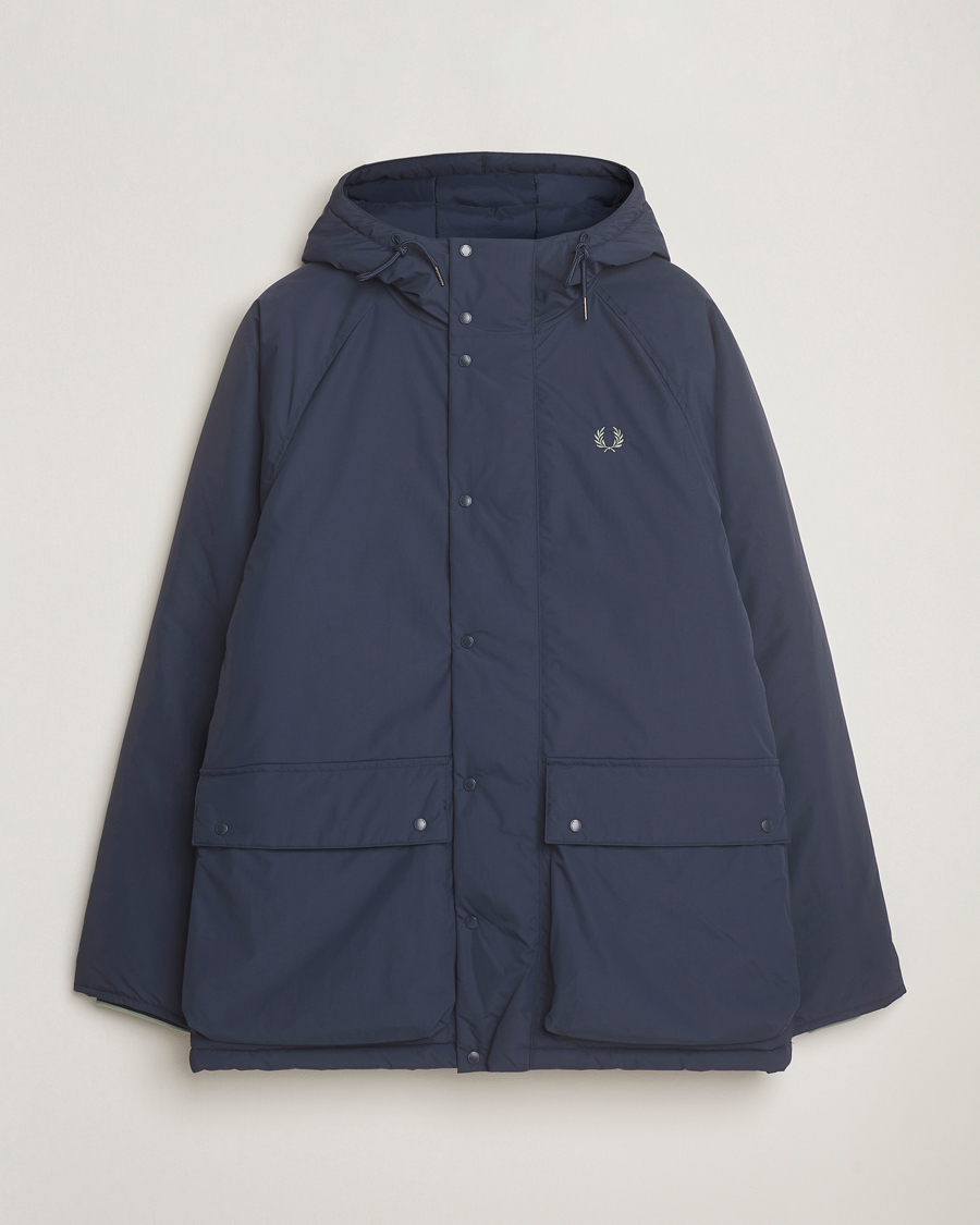 Hombres | Abrigos y chaquetas | Fred Perry | Stockport Padded Hooded Jacket Dark Airforce