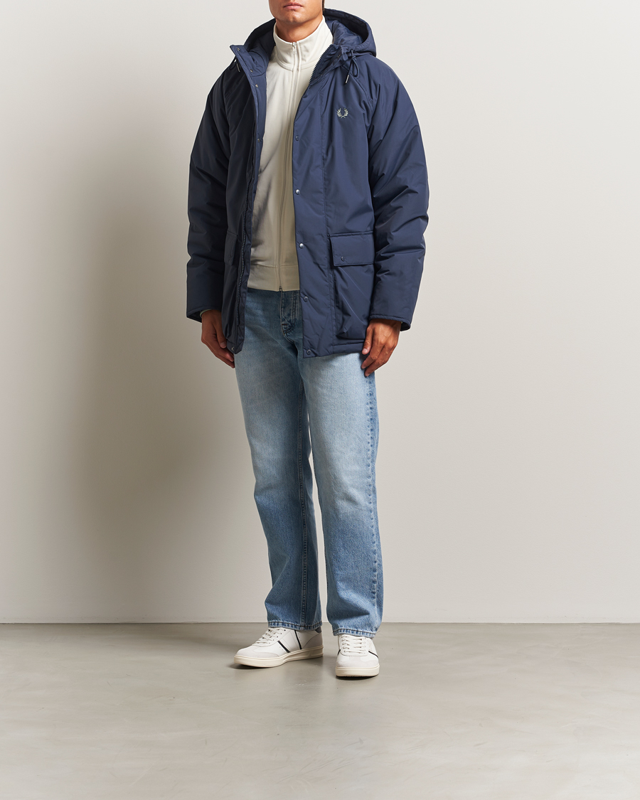 Hombres | Abrigos y chaquetas | Fred Perry | Stockport Padded Hooded Jacket Dark Airforce