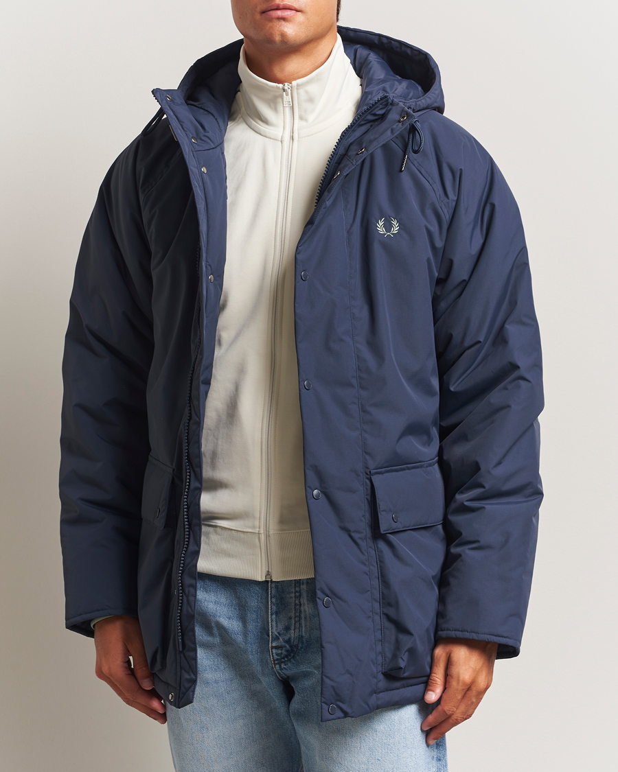 Hombres | Abrigos y chaquetas | Fred Perry | Stockport Padded Hooded Jacket Dark Airforce