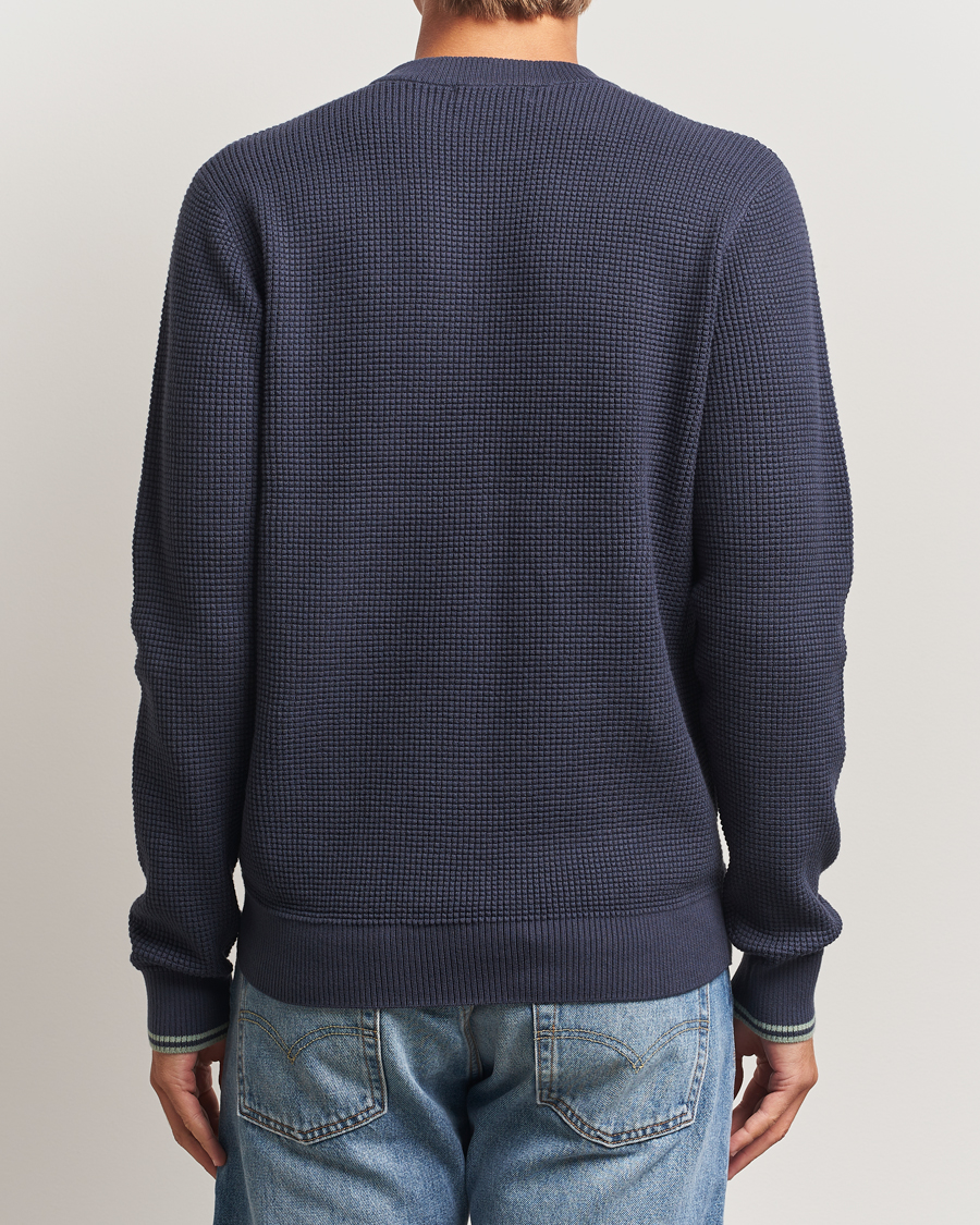 Hombres | Jerséis y prendas de punto | Fred Perry | Waffle Stitch Jumper Dark Airforce