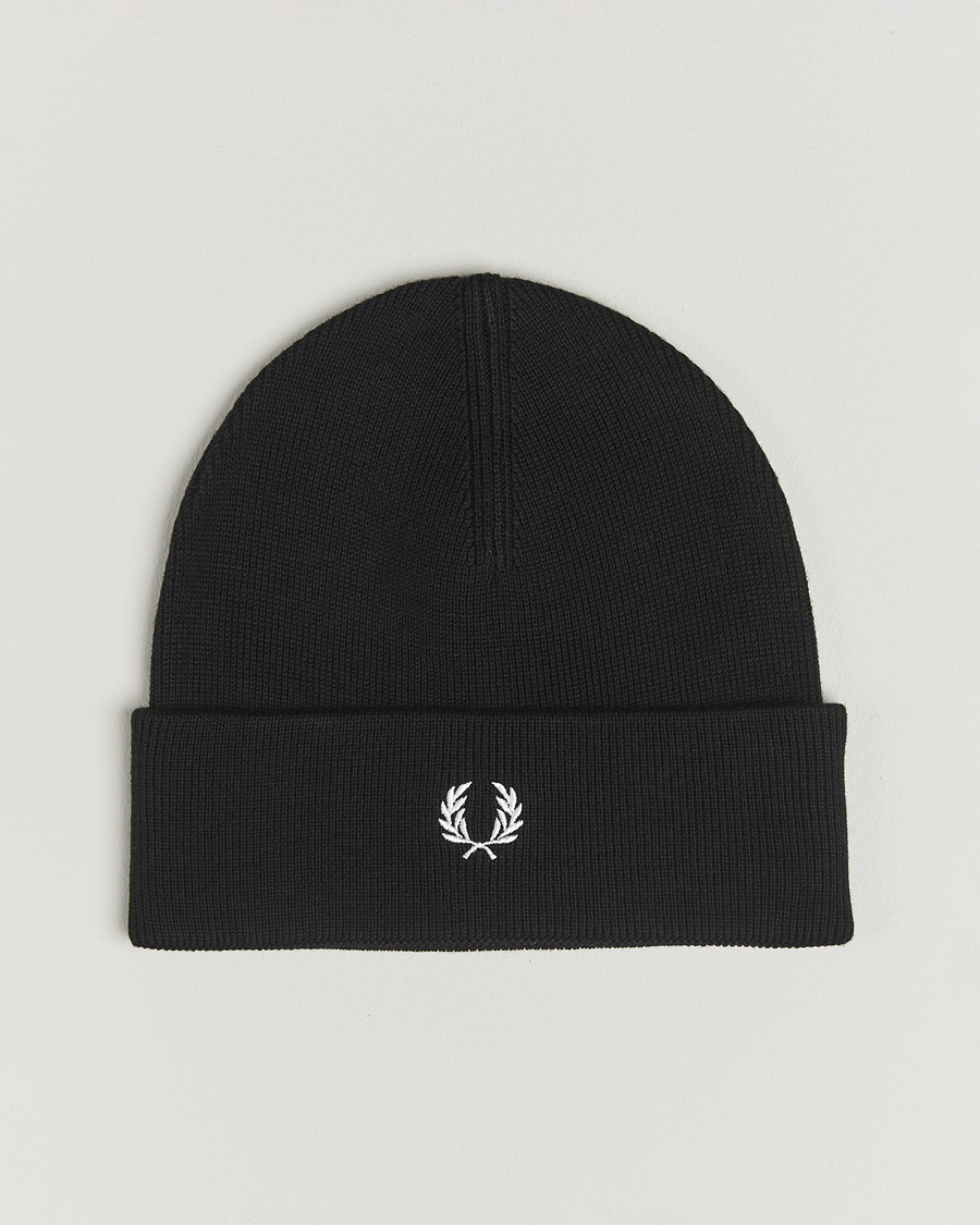 Hombres | Fred Perry Merino Wool Beanie Black | Fred Perry | Merino Wool Beanie Black
