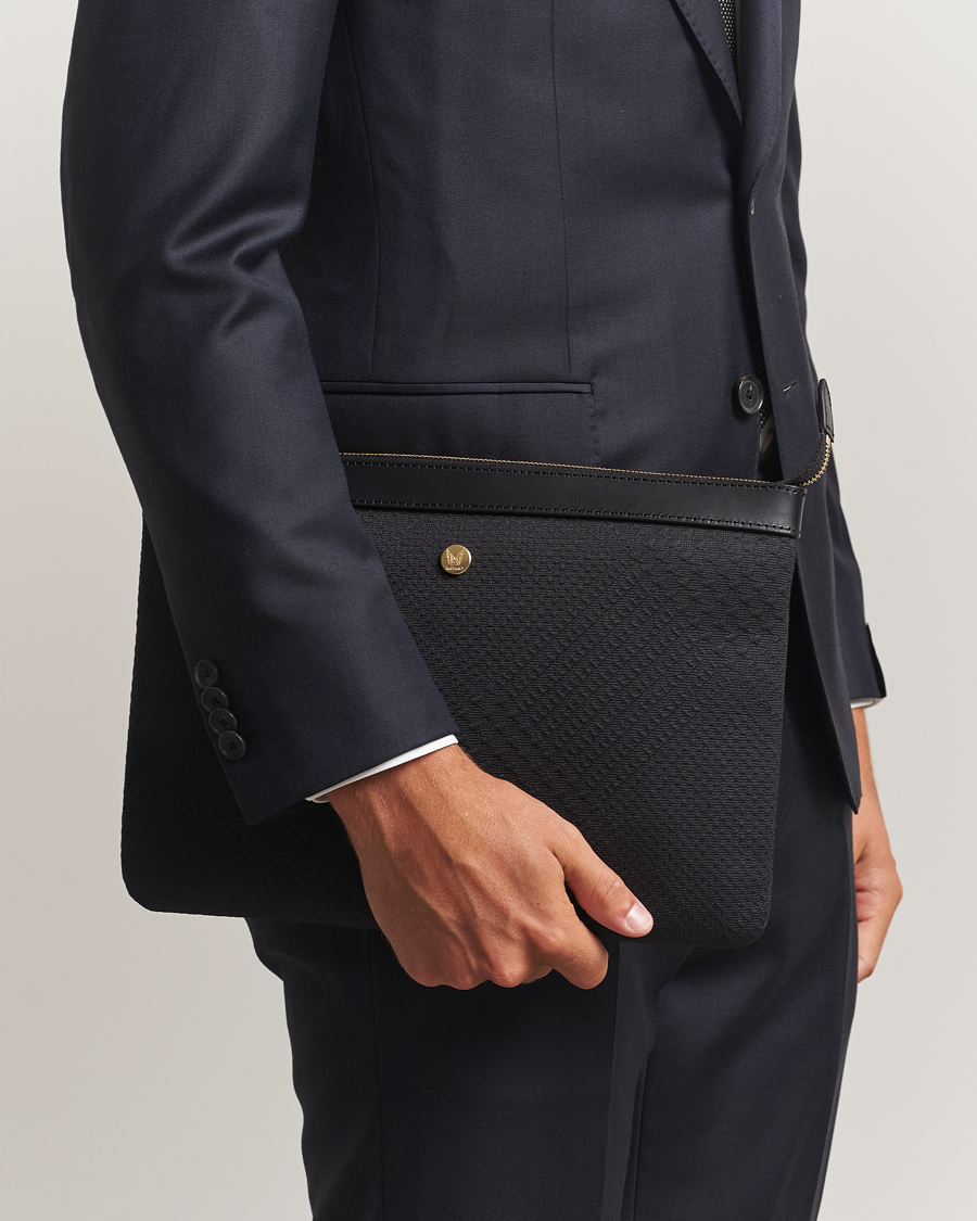 Hombres | Bolsos | Mismo | M/S Nylon Pouch Large Haptic Black/Black