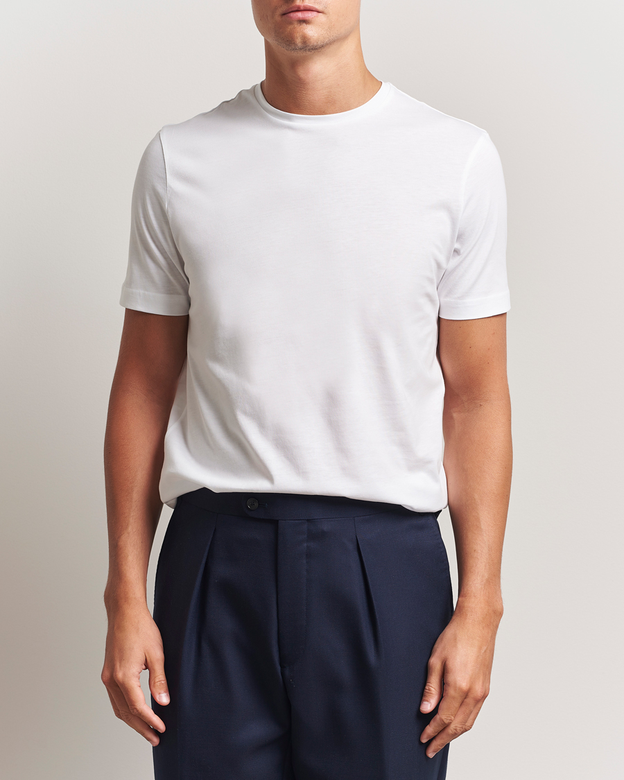 Hombres | Camisetas | Stenströms | Supima Cotton T-Shirt White