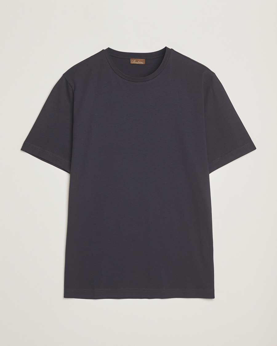 Hombres | Camisetas | Stenströms | Supima Cotton T-Shirt Navy