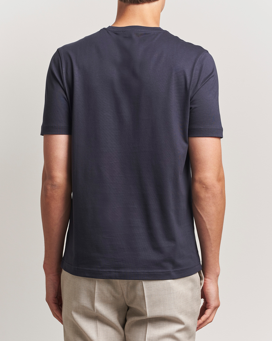 Hombres | Camisetas | Stenströms | Supima Cotton T-Shirt Navy