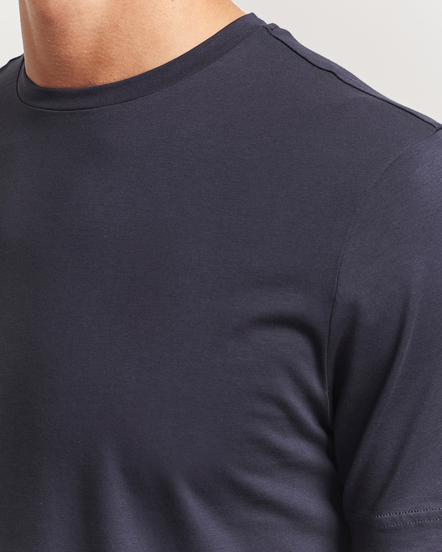 Hombres | Camisetas | Stenströms | Supima Cotton T-Shirt Navy